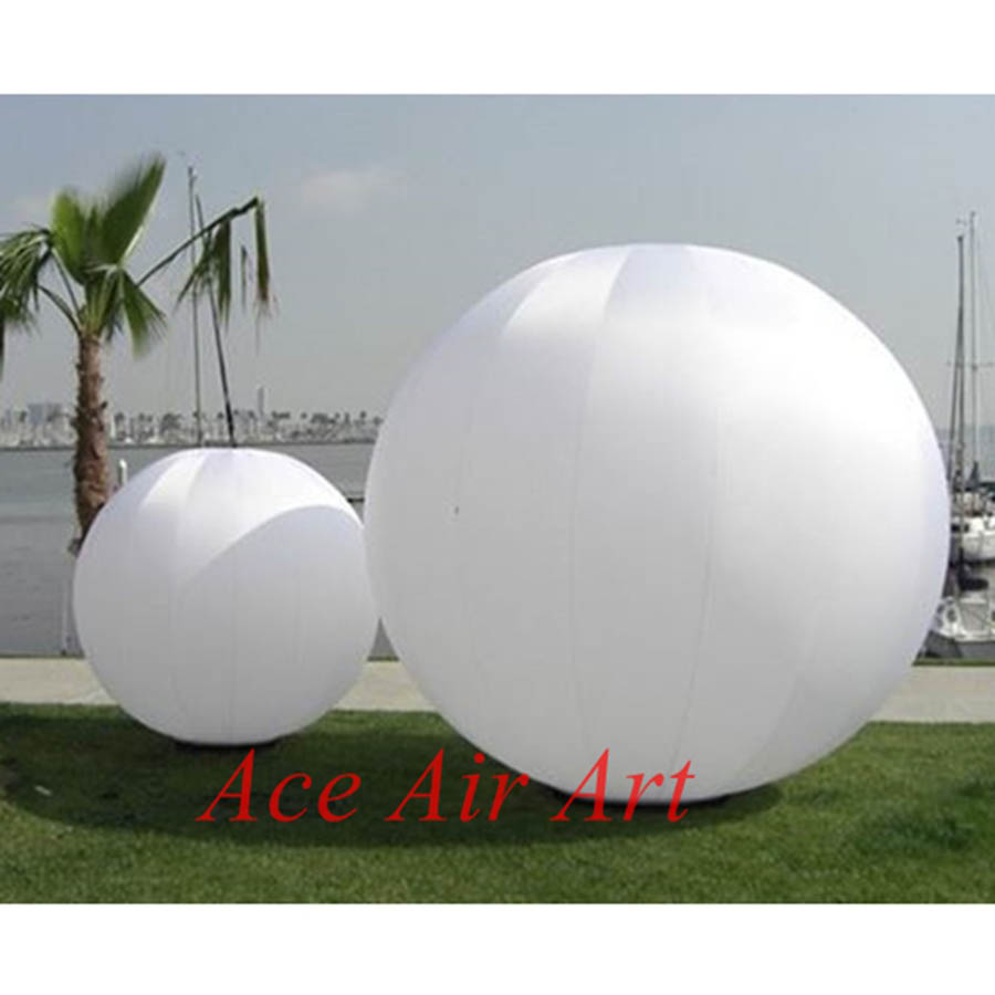 Party Event Supplier - Pallone Gonfiabile Bianco Rotondo, Decorazione per