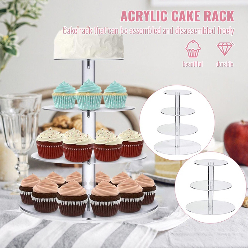 Cupcake Stand Tier - 1 pz 3/4/5 livelli acrilico rotondo