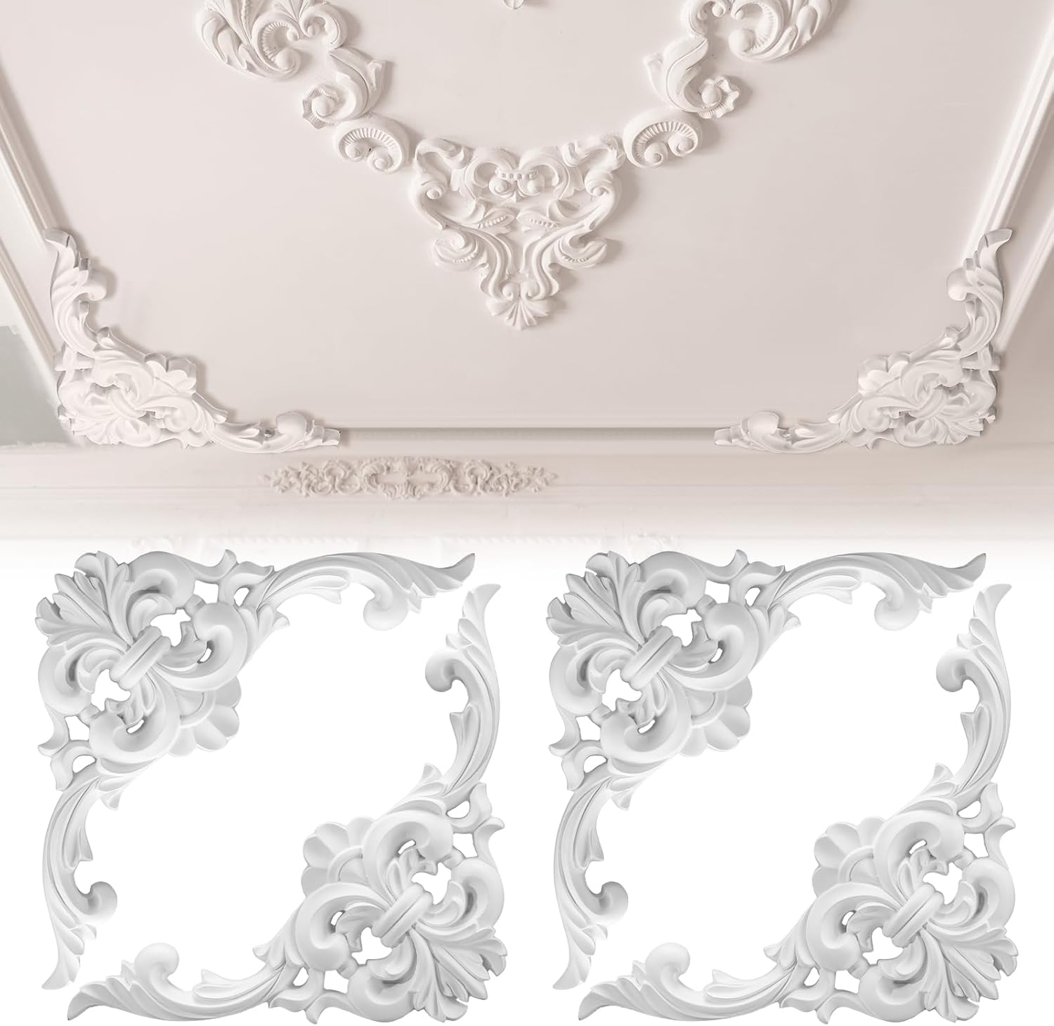 Flower Wall Panel - Kit di modanature per soffitto in