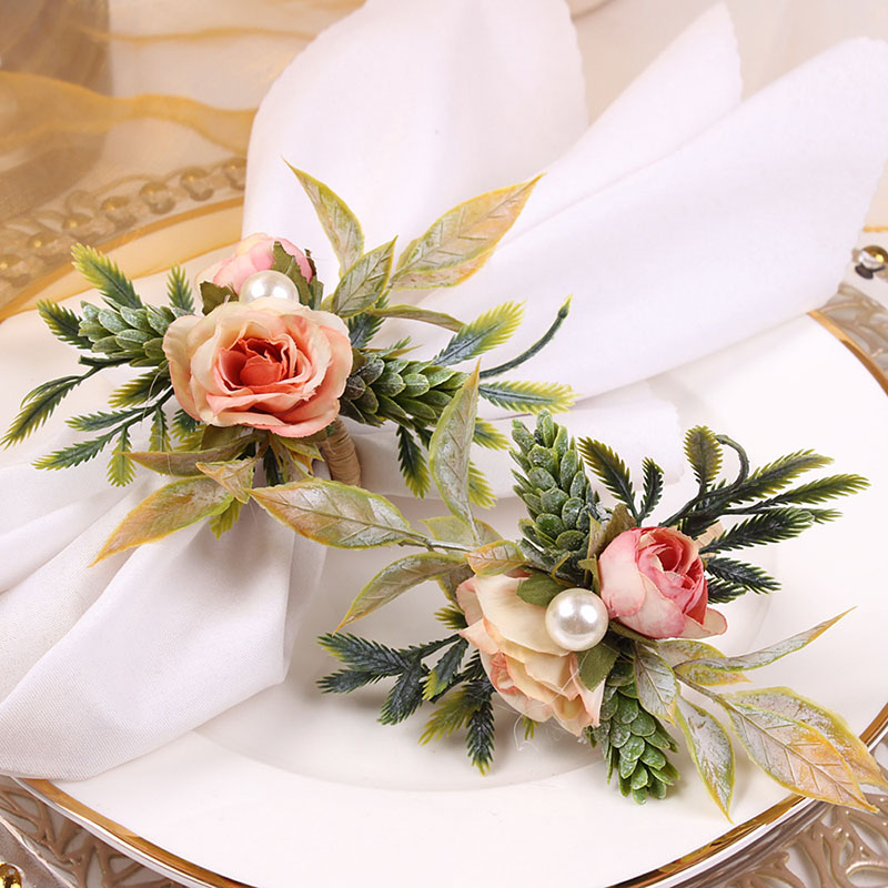 Party Event Supplier - Porta portatovaglioli rosa e pigna oggetti