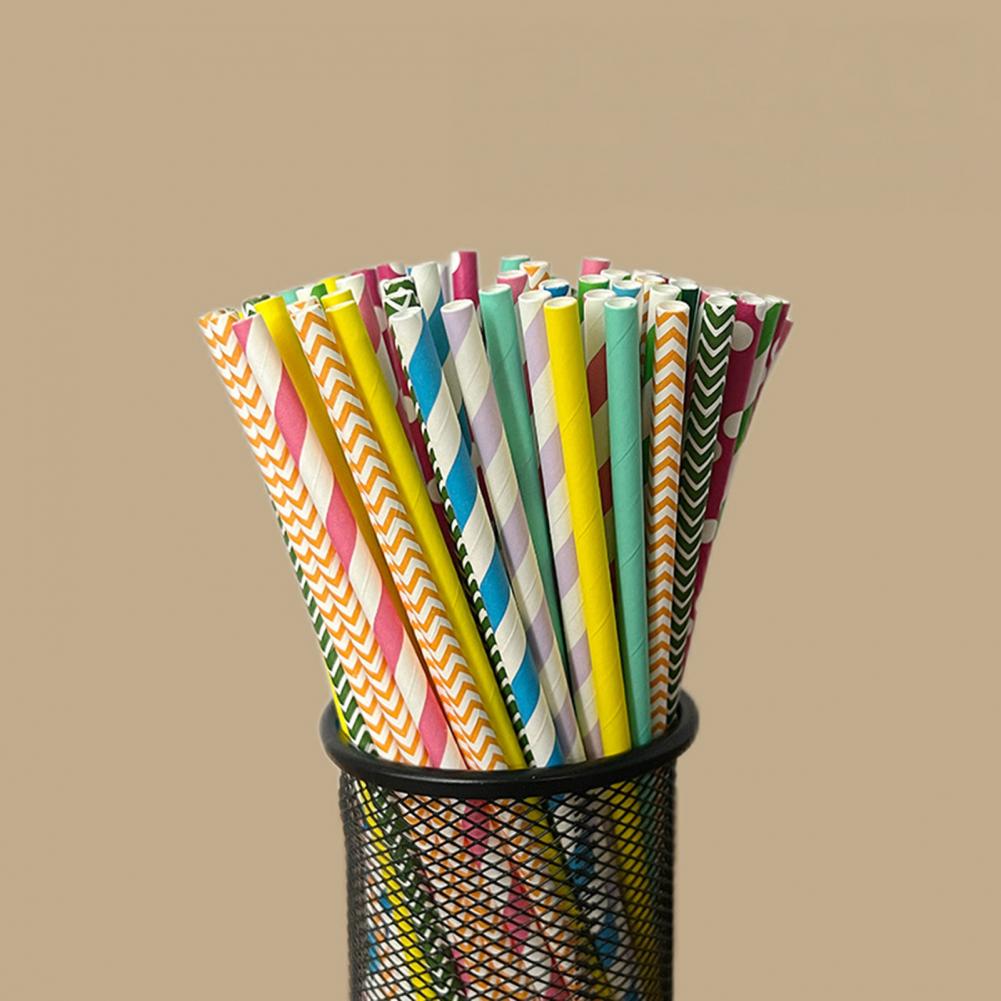 Paper Straw Color - 100 cannucce usa e getta con
