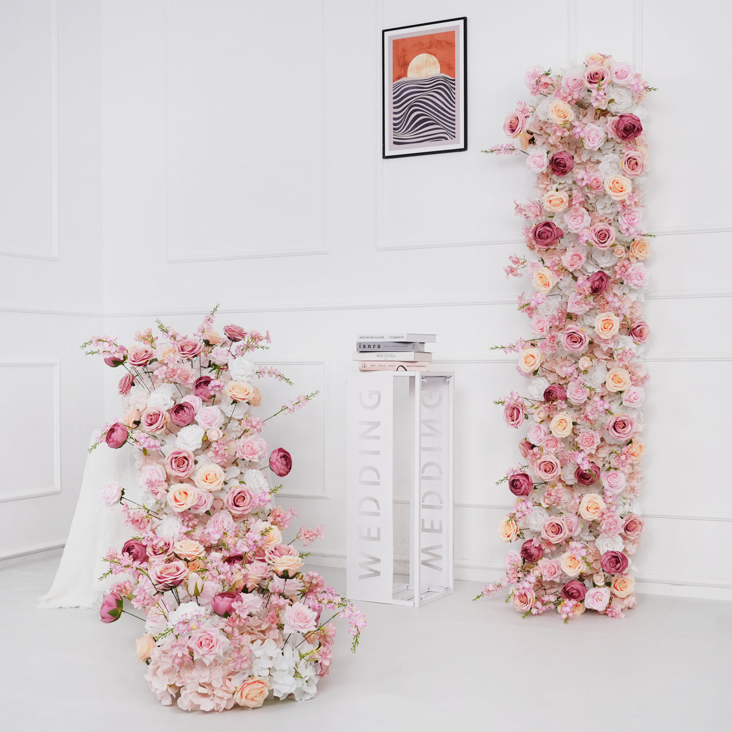 Flower Wall Panel - Uflower Lusso Fiore Artificiale Fila Centrotavola
