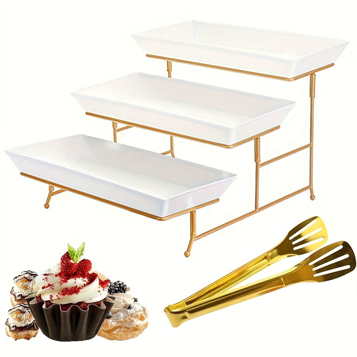 Cupcake Stand Tier - Alzata a più livelli bianca con