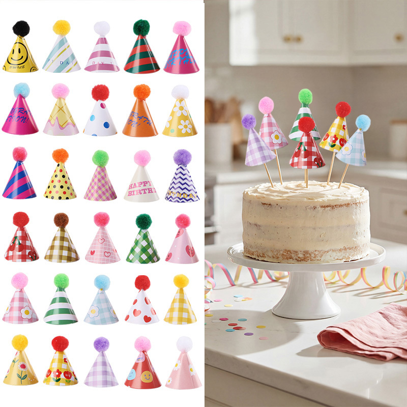 Party Hat Cone - 15/30 Pezzi Mini Cappellini per Feste,