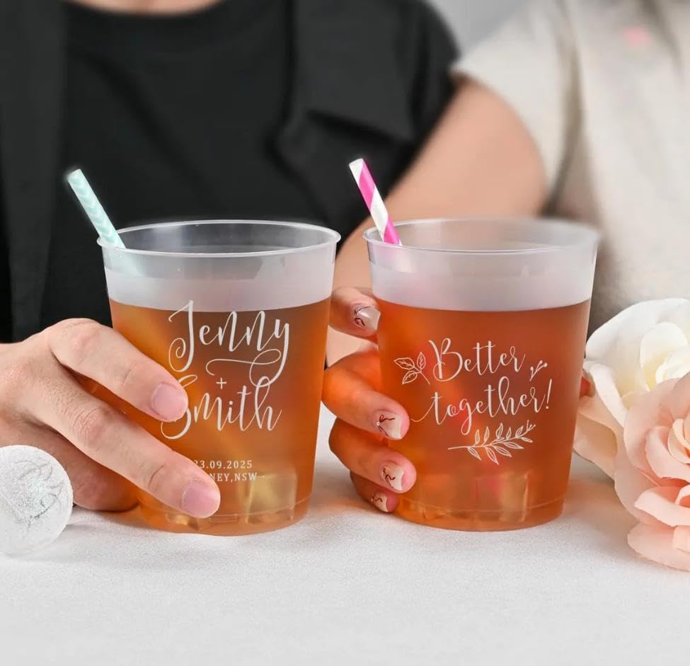 Plastic Cup 50Pcs - 10/50 Bicchieri Personalizzati per Festa di