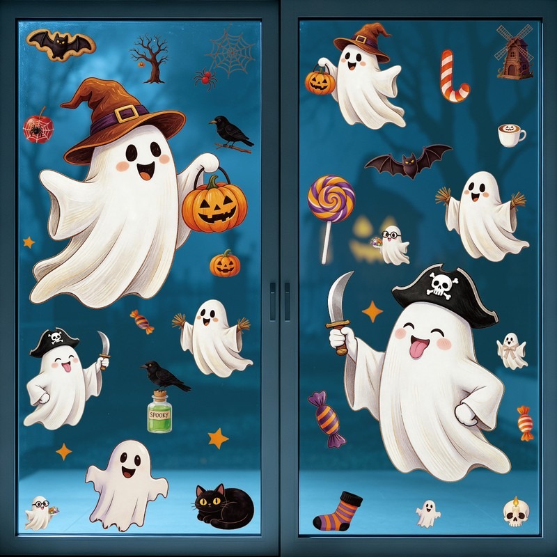 Party Event Supply Store - Adesivi di Halloween per vetrine, decorazioni