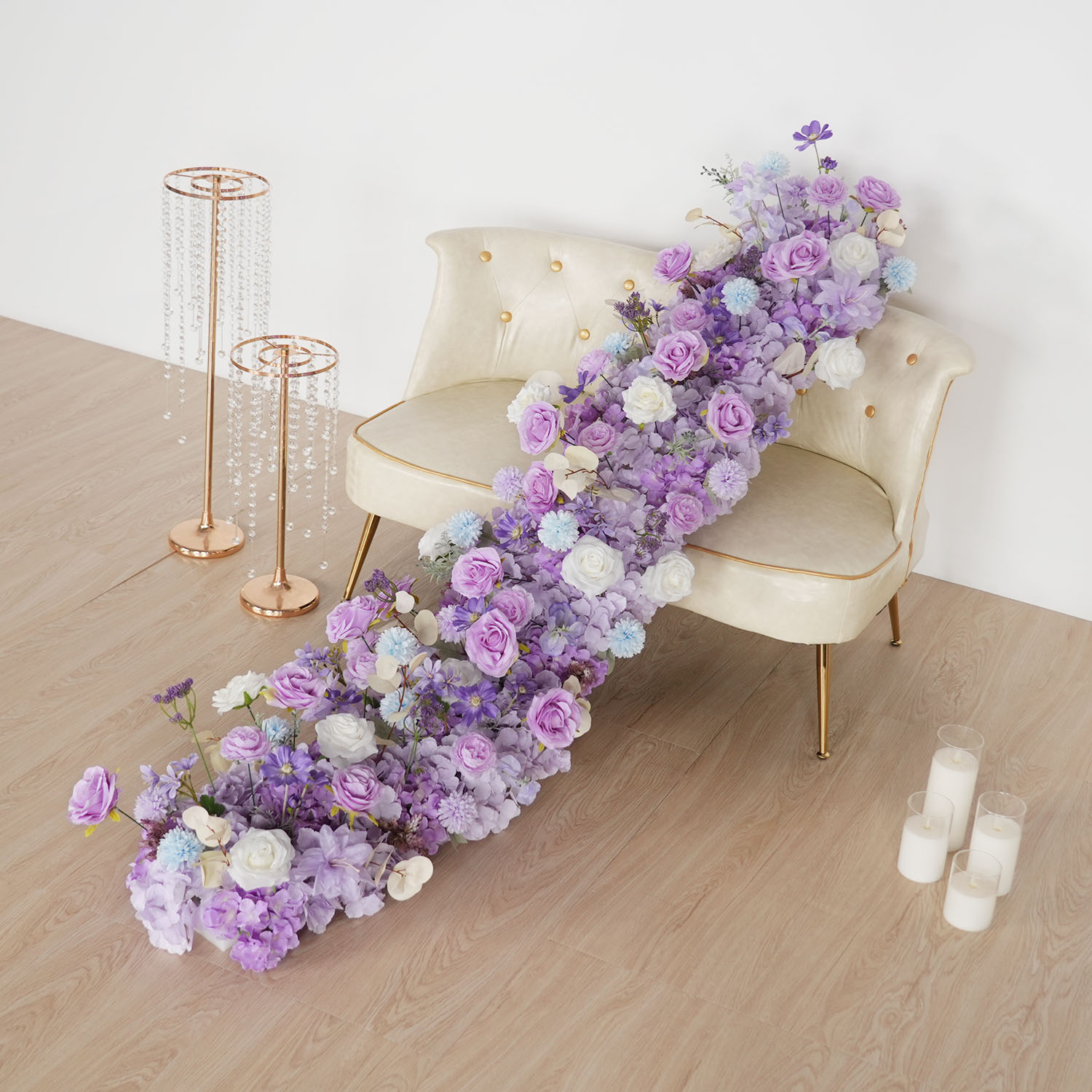 Flower Wall Panel - Uflower Viola Fiori Artificiali Decorazione di