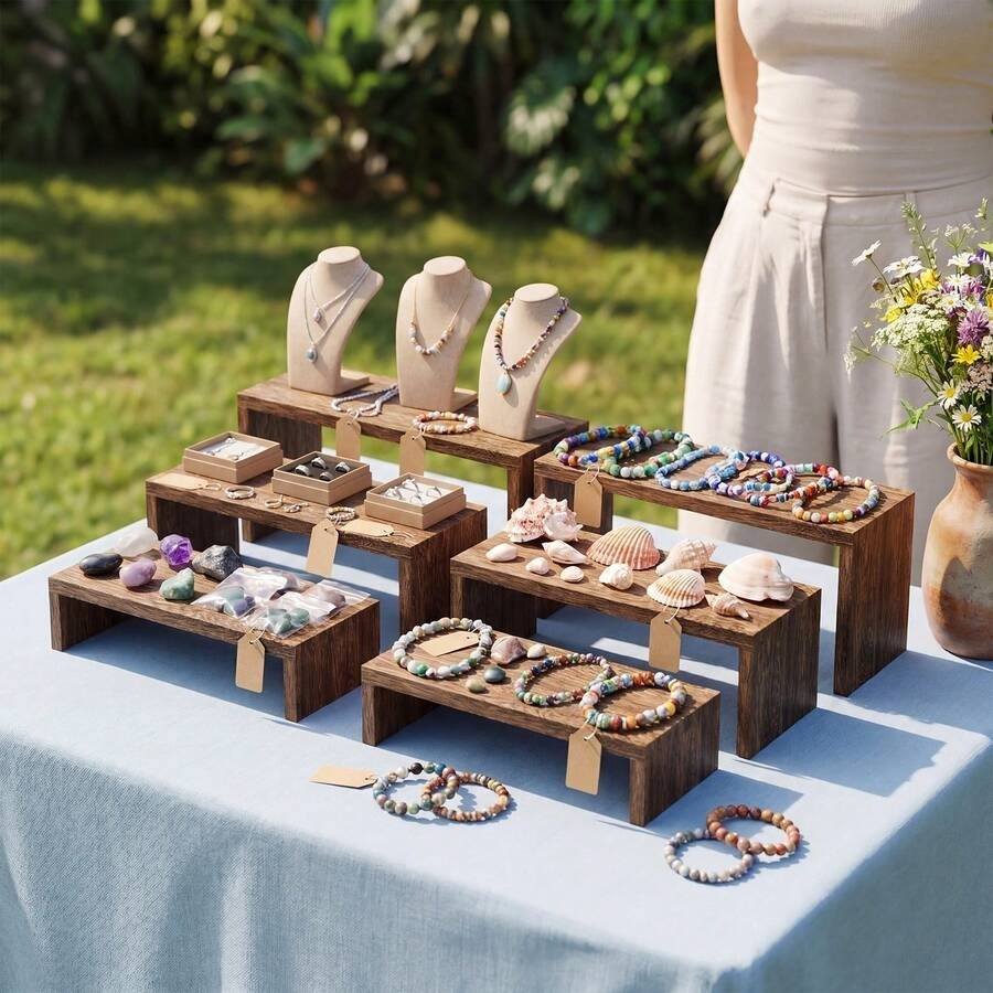 Set di 6 Supporti in Legno per - Cupcake Stand Tier recensione e prezzo