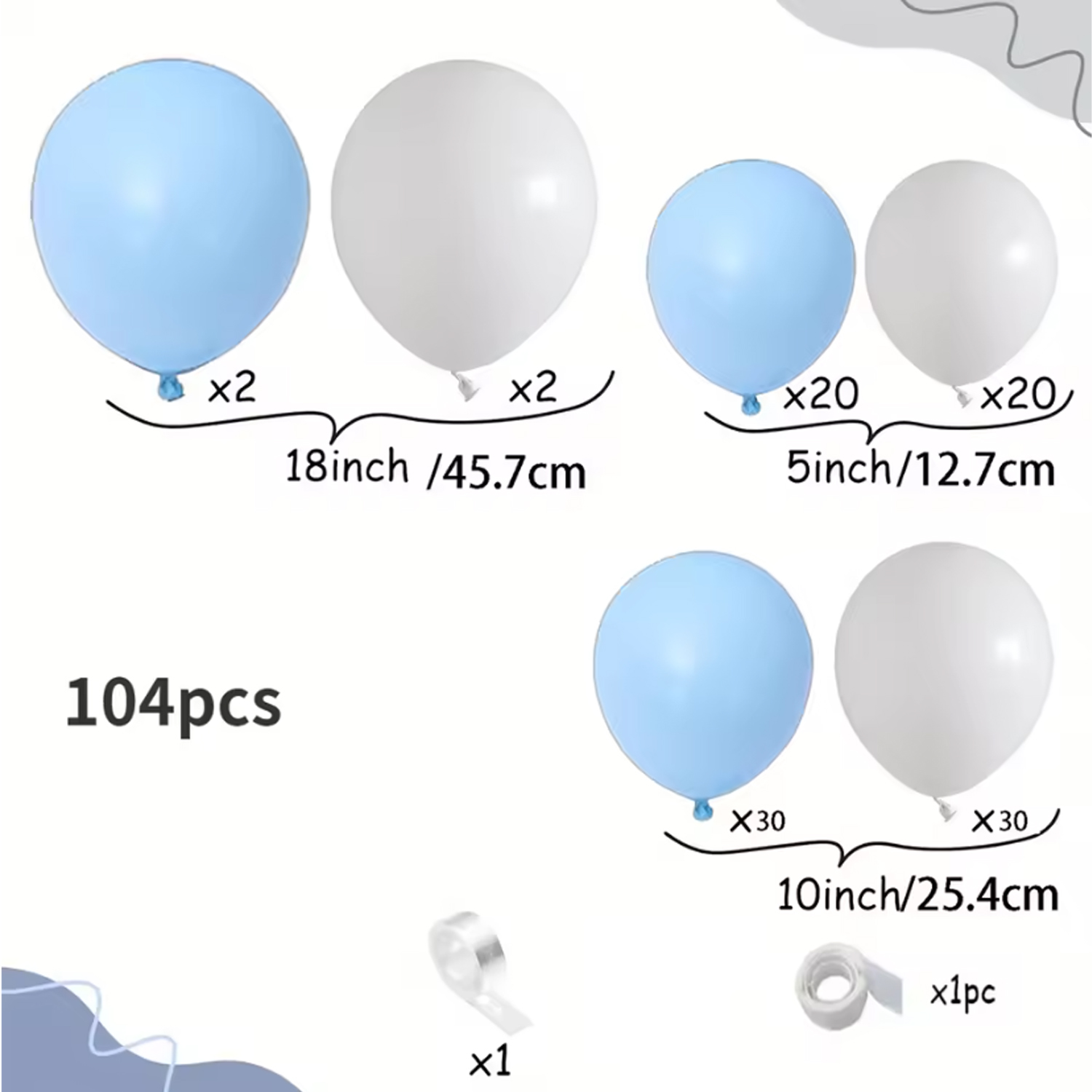 Kit Arco di Palloncini Blu e B - Balloon Arch Kit recensione e prezzo